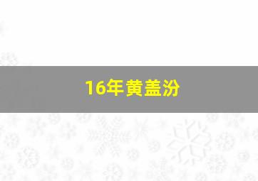 16年黄盖汾