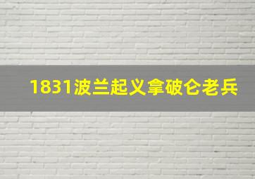 1831波兰起义拿破仑老兵