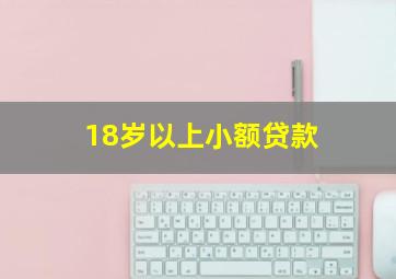 18岁以上小额贷款