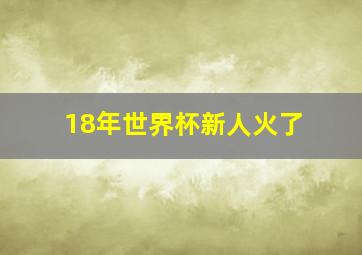 18年世界杯新人火了