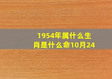 1954年属什么生肖是什么命10月24