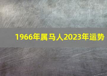 1966年属马人2023年运势