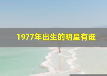 1977年出生的明星有谁