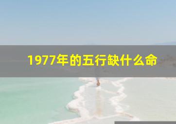 1977年的五行缺什么命