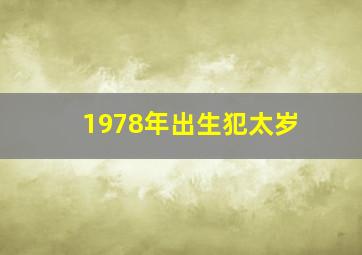 1978年出生犯太岁