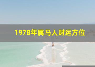 1978年属马人财运方位