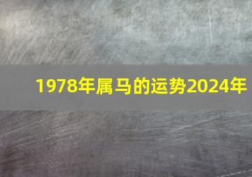 1978年属马的运势2024年