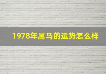 1978年属马的运势怎么样