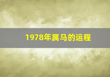 1978年属马的运程