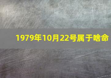 1979年10月22号属于啥命