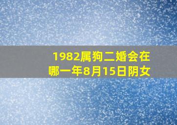 1982属狗二婚会在哪一年8月15日阴女