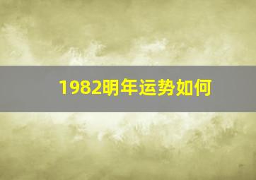 1982明年运势如何