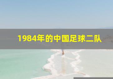 1984年的中国足球二队