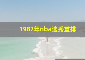 1987年nba选秀重排