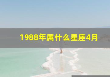 1988年属什么星座4月