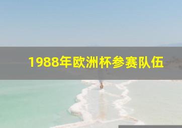 1988年欧洲杯参赛队伍