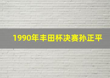 1990年丰田杯决赛孙正平