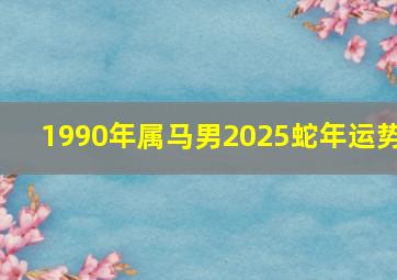 1990年属马男2025蛇年运势