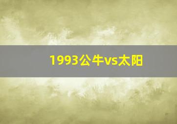 1993公牛vs太阳