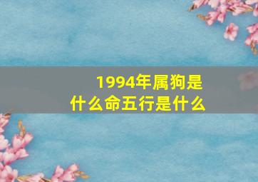 1994年属狗是什么命五行是什么