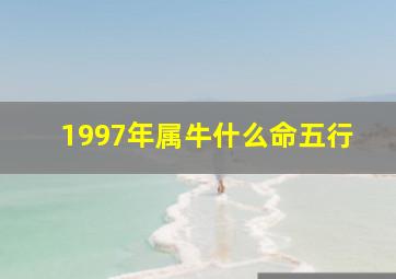 1997年属牛什么命五行