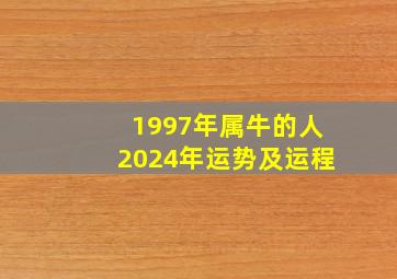 1997年属牛的人2024年运势及运程