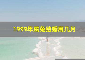 1999年属兔结婚用几月