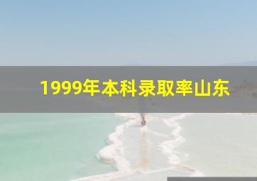 1999年本科录取率山东