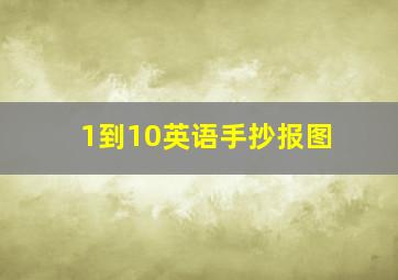 1到10英语手抄报图