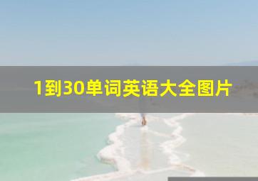 1到30单词英语大全图片