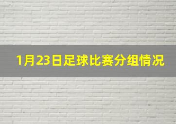 1月23日足球比赛分组情况