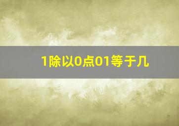 1除以0点01等于几