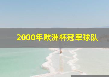 2000年欧洲杯冠军球队