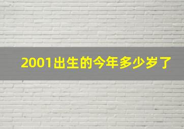 2001出生的今年多少岁了