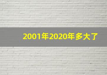 2001年2020年多大了