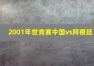 2001年世青赛中国vs阿根廷