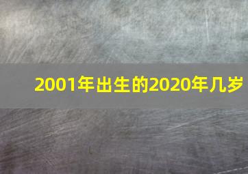 2001年出生的2020年几岁