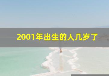 2001年出生的人几岁了