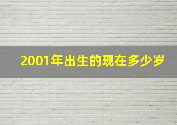 2001年出生的现在多少岁