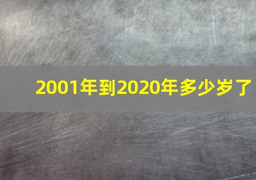 2001年到2020年多少岁了