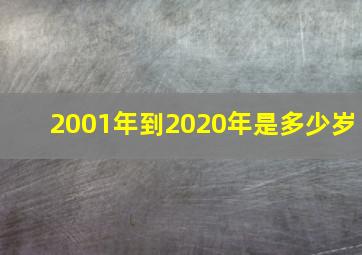 2001年到2020年是多少岁