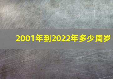 2001年到2022年多少周岁