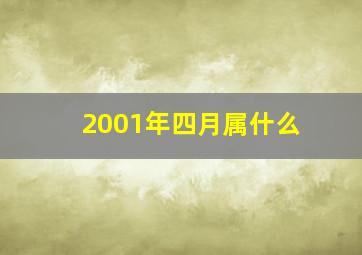 2001年四月属什么