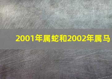 2001年属蛇和2002年属马