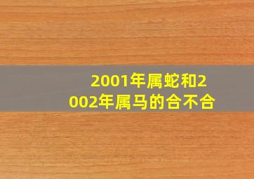 2001年属蛇和2002年属马的合不合