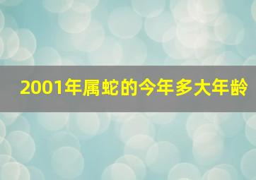 2001年属蛇的今年多大年龄