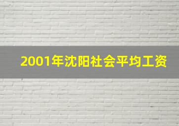 2001年沈阳社会平均工资