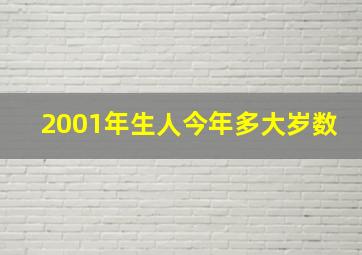 2001年生人今年多大岁数