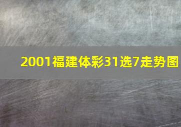 2001福建体彩31选7走势图