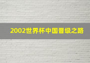 2002世界杯中国晋级之路